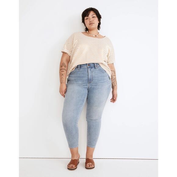 NWT Madewell Plus 10" High-Rise Skinny Crop Jeans in Carlton Wash Size 24W - Picture 1 of 12